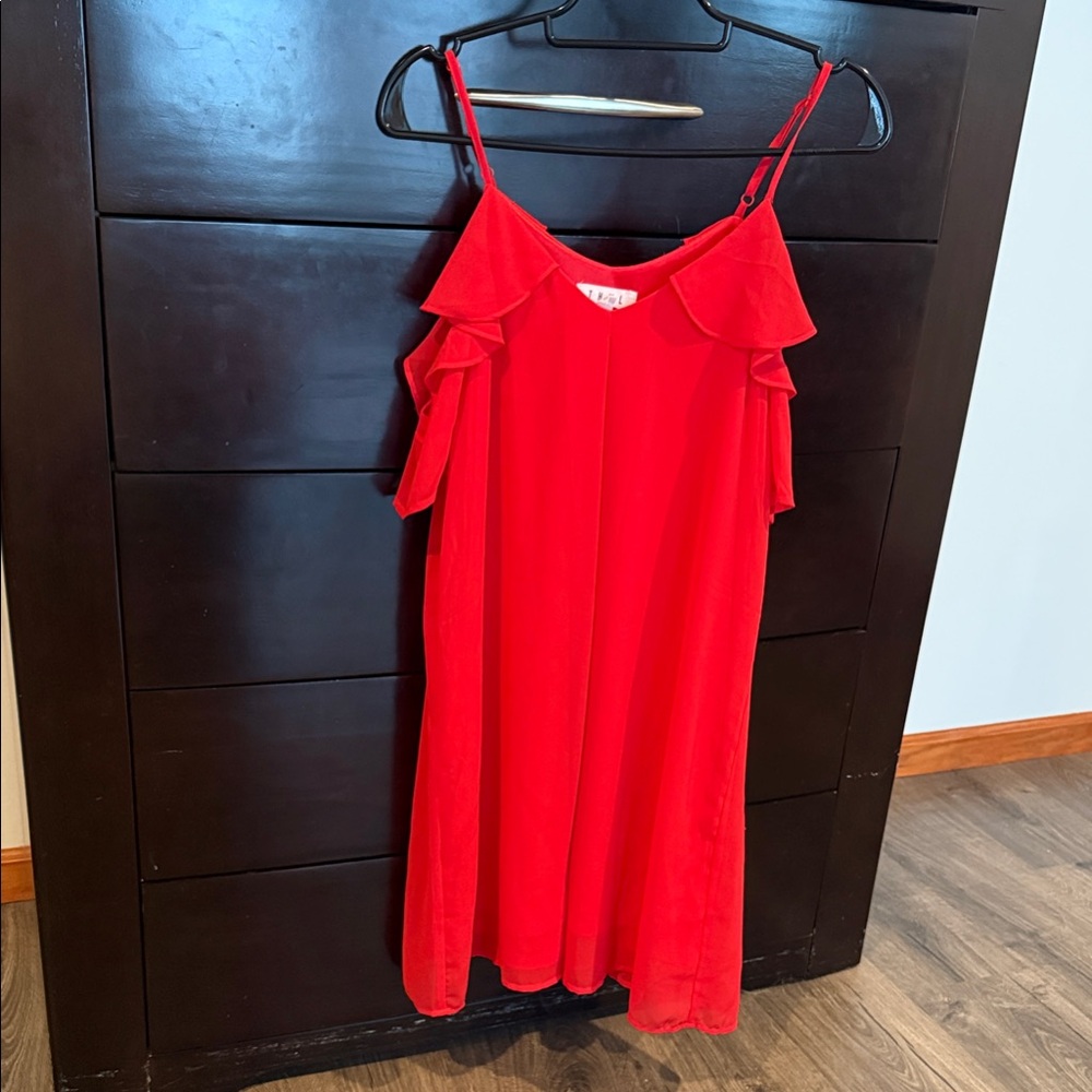 Red Off-Shoulder Dress